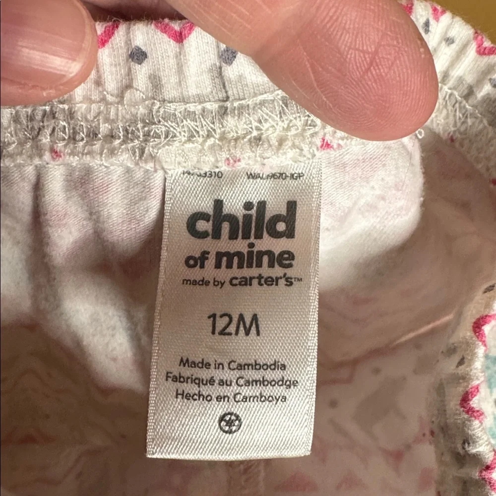 Carter’s 2-Pack Baby Pants Winter Bears & Fair Isle Print Sz 12 Mths (9-12 Mths)